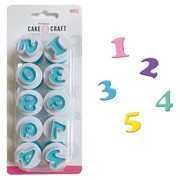 Mini Numbers Ejector Cookie Fondant Cutters Set Pk 10