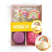 Unicorn Rainbow Cupcake Cases & Picks Decorating Kit (48 Pc)