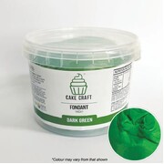 Cake Craft Dark Green Fondant Icing 1kg | No Allergens | Halal