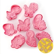 Dinosaur Shapes Cookie Cutter Stamper Set (Pk 8)