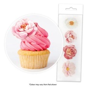 Edible Flower Floral Wafer Cake Toppers (Pk 16)