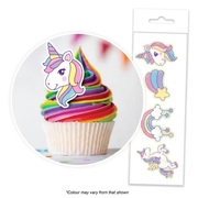 Edible Unicorn Wafer Cake Toppers (Pk 16)