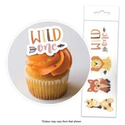 Edible Wild One Wafer Cake Toppers (Pk 16)