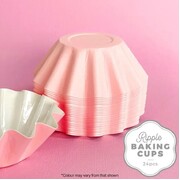 Light Pink Ripple Baking Cups Pk 24