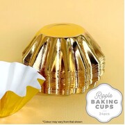 Metallic Gold Ripple Baking Cups Pk 24