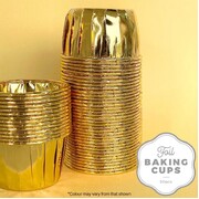 Metallic Gold Cupcake Baking Cups Pk 50