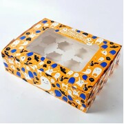Halloween Cupcake Box With Window 12 Hole Pk 1