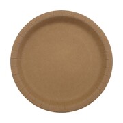 Kraft Brown Eco Round 23cm Paper Plates Pk 12