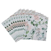 Eucalyptus Floral Flowers Paper Lunch Napkins 2 Ply 33cm Pk 20 