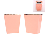 Coral Treat Box w- Gold Trim (11 x 9.5cm) Pk 6