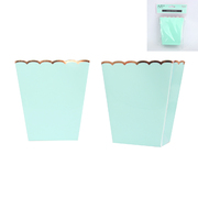 Mint Green Treat Box w- Gold Trim (11 x 9.5cm) Pk 6