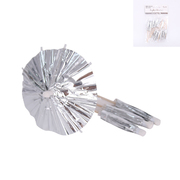 Metallic Silver Cocktail Parasol Umbrella Picks Pk 12