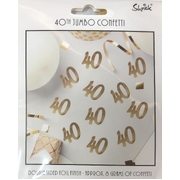 Metallic Gold 40 Jumbo Confetti Scatters 8g