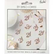 Metallic Rose Gold 21 Jumbo Confetti Scatters 8g