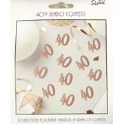 Metallic Rose Gold 40 Jumbo Confetti Scatters 8g
