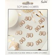 Metallic Rose Gold 50 Jumbo Confetti Scatters 8g