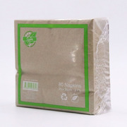Kraft Brown Paper Compostable 2Ply Cocktail Napkins (Pk 80)