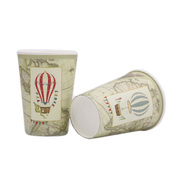 Vintage Hot Air Balloon Paper Cups 266ml (Pk 12)