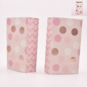 Pink Jumbo Dot Paper Party Loot Bags (Pk 6)