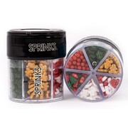 SPRINKS Christmas 6 Cell Edible Cake Sprinkles 85g