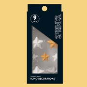 SPRINKS Shimmer Stars Edible Icing Decorations Pk 9