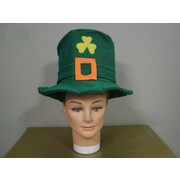 St. Patrick's Day Green Felt Hat with Yellow Shamrock Pk 1