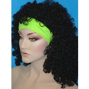 80s Neon Green Headband Pk 1 