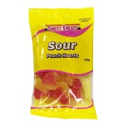 Sour Peach Hearts Lollies 140g