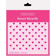 Sweet Sticks Cake Stencil Mini Hearts 140mm Reusable Decorating Stencil