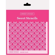 Sweet Sticks Cake Stencil Grande Scales140mm Reusable Decorating Stencil