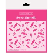 Sweet Sticks Cake Stencil Happy Birthday Sparkle 140mm Reusable Decorating Stencil
