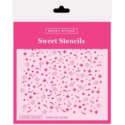 Sweet Sticks Cake Stencil Swirls 140mm Reusable Decorating Stencil