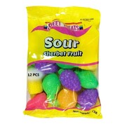 Sour Sherbet Fruit Bottles Lollies Pk 12 72gm