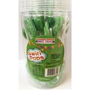 Green Swirl Lollipops (288g - 12g Each) Pk 24