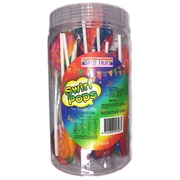 Rainbow Swirl Lollipops (288g - 12g Each) Pk 24