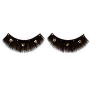 Black Eyelashes with Flowers Adhesive included (1 Pair) 