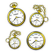 Alice in Wonderland Clock Cutouts Pk 4