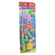 Kids Magnetic Fishing Game Set 40cm Rod 5 Animals