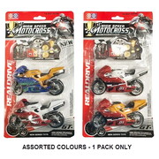 Toy Motor Bikes Motorcycles Assorted Colours Pk 2
