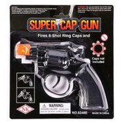 Black Plastic Toy Cap Gun Hand Gun