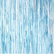 Ginger Ray Matte Blue Foil Fringe Curtain 1m x 2.5m