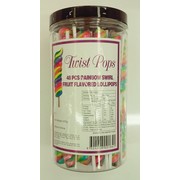 Rainbow Fruit Flavoured Twist Pop Lollipops 672g (48 Lollipops - 14g each)