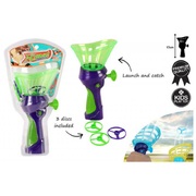 Assorted Colour Flying Disc Launcher with Catcher (Pk 1)