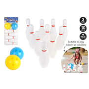 Plastic Ten Pin Bowling Set (12 Pieces)