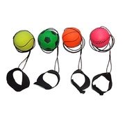 Assorted Colour Kick Ball with Elastic & Wristband (Pk 1)