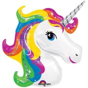 Unicorn Head Supershape Foil Balloon (83cm x 73cm) Pk 1