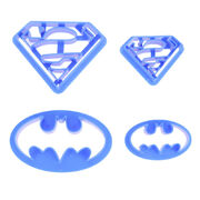 Batman & Superman Cookie Cutter Set (Pk 4)
