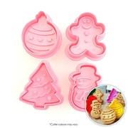 Christmas Cookie Plunger Cutter Set (Pk 4)