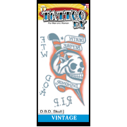 Vintage D.B.D. Skull Temporary Tattoo (Pk 1)