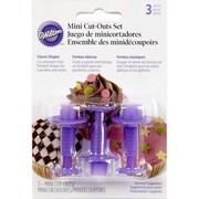 Cake Decorating Mini Fondant Cutter Set (Classic Shapes) Pk 3